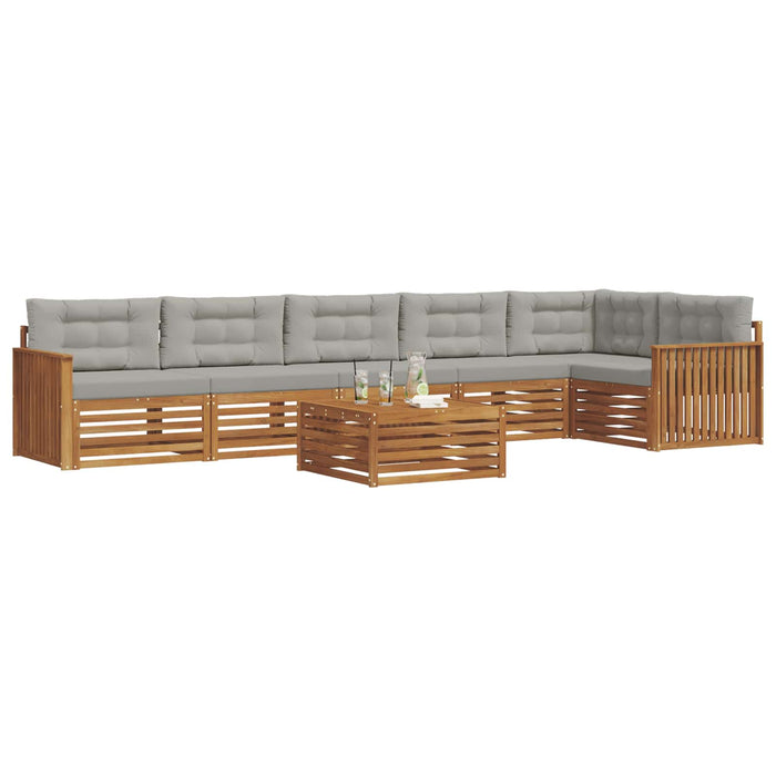 Set de canapele de exterior 7 pcs Gri natural și deschis - WALTI WALTI