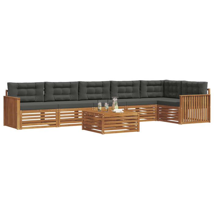 Set de canapele de exterior cu pernă 7 pcs Natural și Antracit - WALTI WALTI