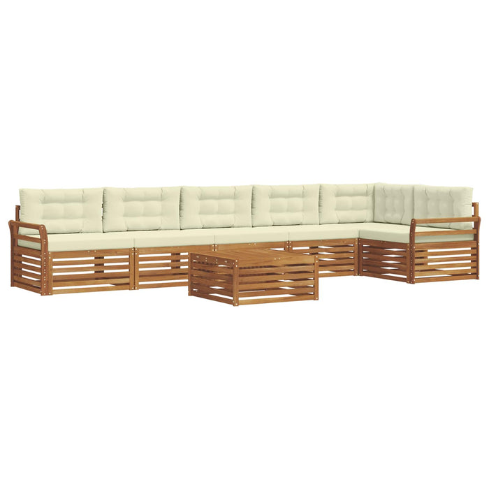Set de canapele de exterior cu pernă 7 pcs Natural și Crem - WALTI WALTI