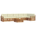 Set de canapele de exterior cu pernă 7 pcs Natural și Crem - WALTI WALTI