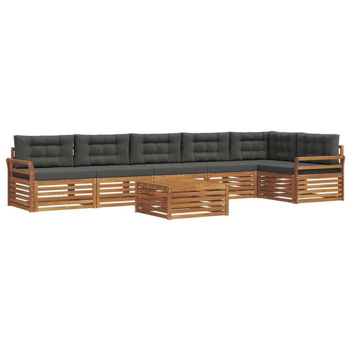 Set de canapele de exterior cu pernă 7 pcs Natural și Antracit - WALTI WALTI