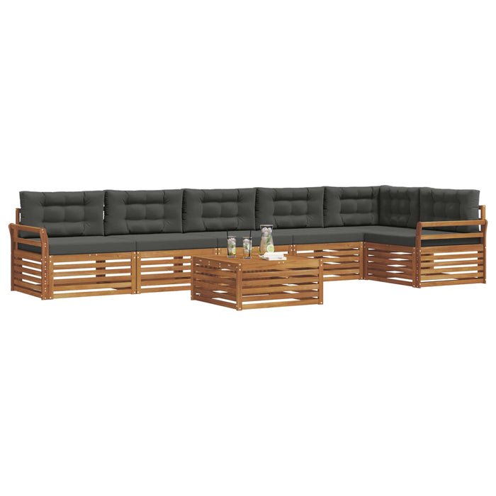 Set de canapele de exterior cu pernă 7 pcs Natural și Antracit - WALTI WALTI