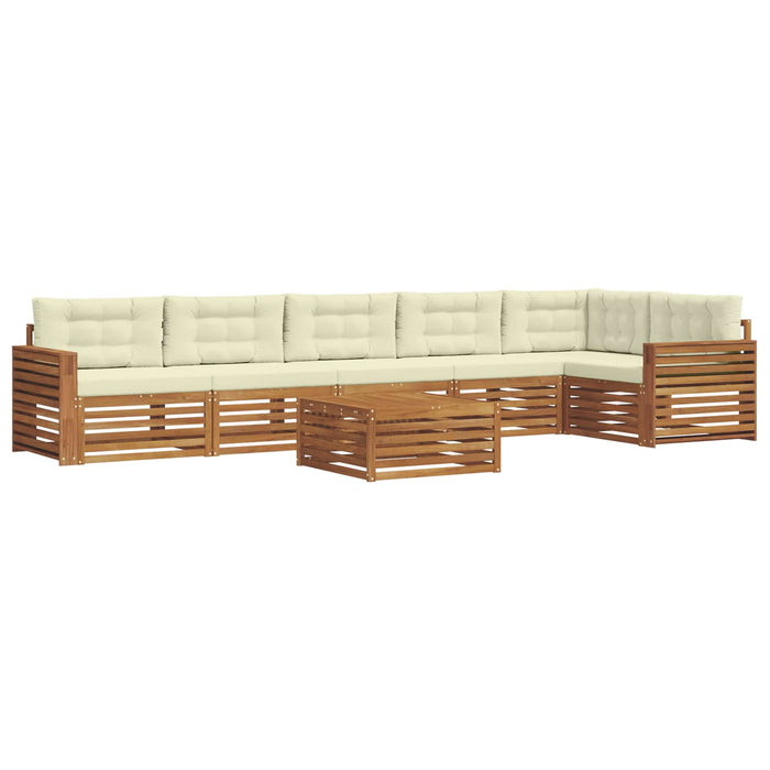 Set de canapele de exterior cu pernă 7 pcs Natural și Crem - WALTI WALTI