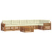 Set de canapele de exterior cu pernă 7 pcs Natural și Crem - WALTI WALTI