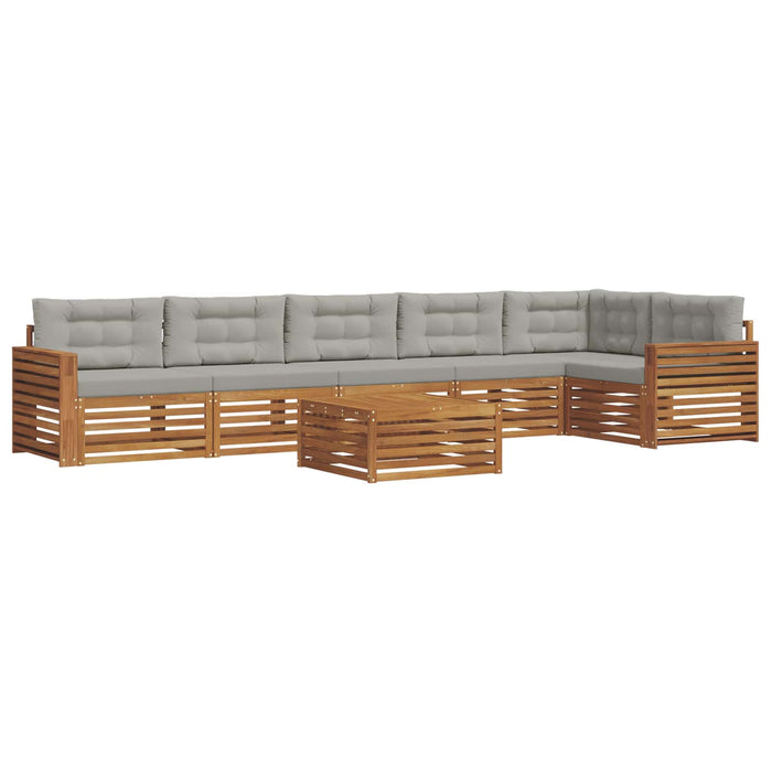 Set de canapele de exterior 7 pcs Gri natural și deschis - WALTI WALTI