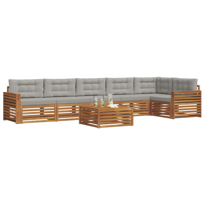 Set de canapele de exterior 7 pcs Gri natural și deschis - WALTI WALTI