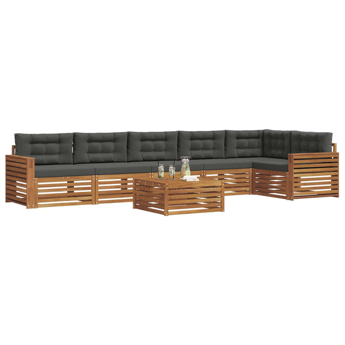 Set de canapele de exterior cu pernă 7 pcs Natural și Antracit - WALTI WALTI