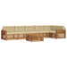 Set de canapele de exterior cu pernă 7 pcs Natural și Bej - WALTI WALTI