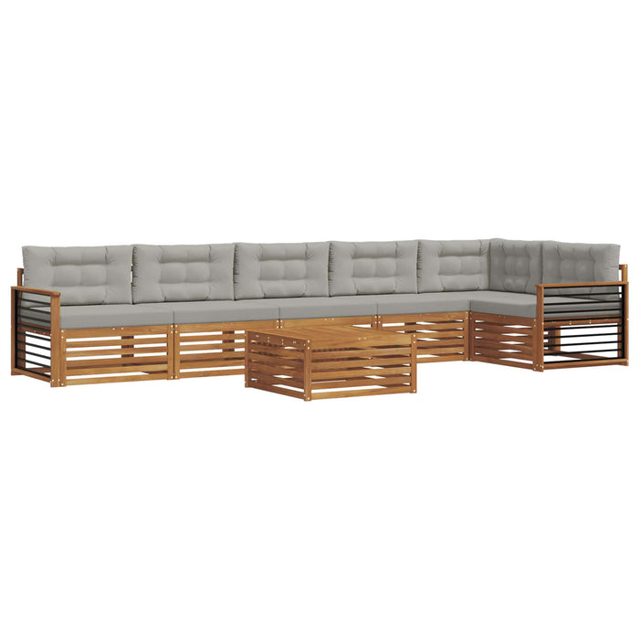 Set de canapele de exterior 7 pcs Gri natural și deschis - WALTI WALTI