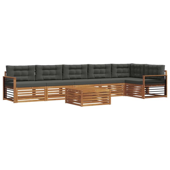 Set de canapele de exterior cu pernă 7 pcs Natural și Antracit - WALTI WALTI