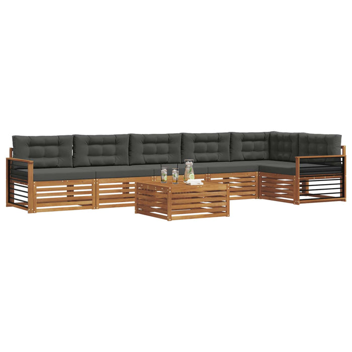 Set de canapele de exterior cu pernă 7 pcs Natural și Antracit - WALTI WALTI