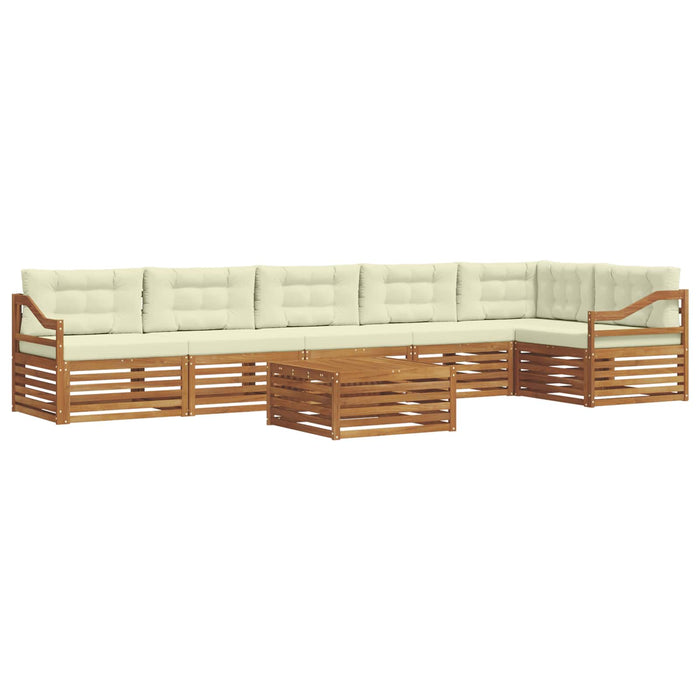Set de canapele de exterior cu pernă 7 pcs Natural și Crem - WALTI WALTI