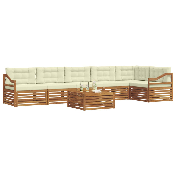 Set de canapele de exterior cu pernă 7 pcs Natural și Crem - WALTI WALTI
