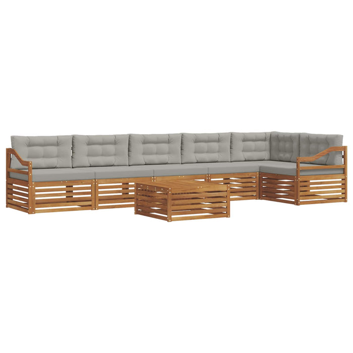 Set de canapele de exterior 7 pcs Gri natural și deschis - WALTI WALTI