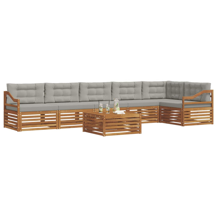 Set de canapele de exterior 7 pcs Gri natural și deschis - WALTI WALTI