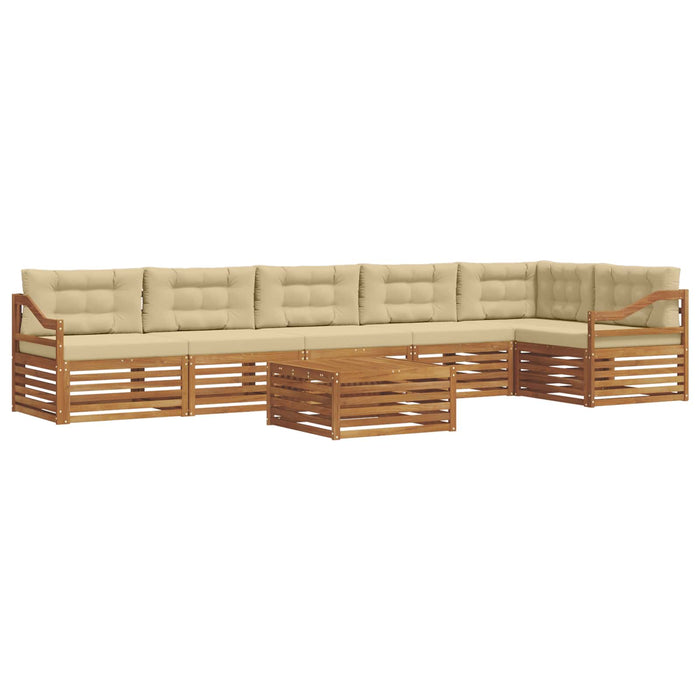 Set de canapele de exterior cu pernă 7 pcs Natural și Bej - WALTI WALTI