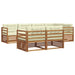 Set de canapele de exterior cu pernă 7 pcs Natural și Crem - WALTI WALTI