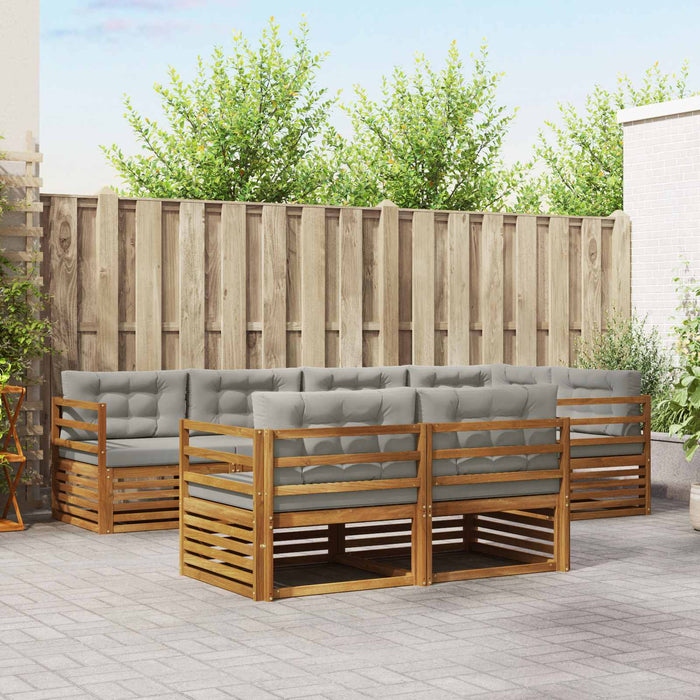 Set de canapele de exterior 22 pcs Gri natural și deschis - WALTI WALTI