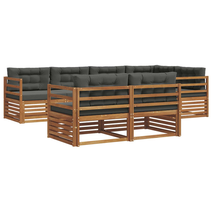 Set de canapele de exterior cu pernă 7 pcs Natural și Antracit - WALTI WALTI