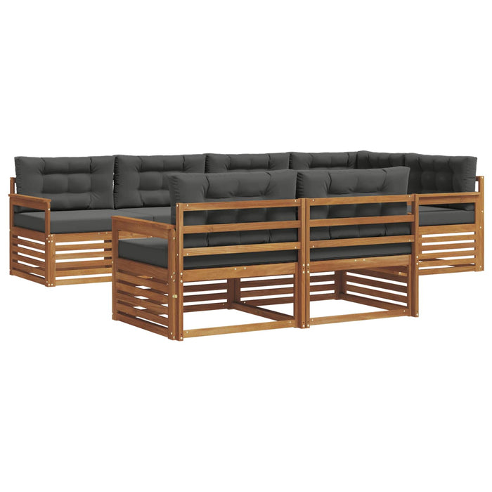 Set de canapele de exterior cu pernă 7 pcs Natural și Antracit - WALTI WALTI