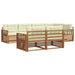 Set de canapele de exterior cu pernă 7 pcs Natural și Crem - WALTI WALTI