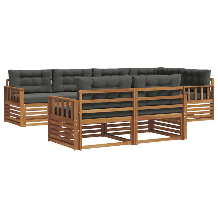 Set de canapele de exterior cu pernă 7 pcs Natural și Antracit - WALTI WALTI