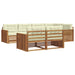 Set de canapele de exterior cu pernă 7 pcs Natural și Crem - WALTI WALTI