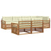 Set de canapele de exterior cu pernă 7 pcs Natural și Crem - WALTI WALTI