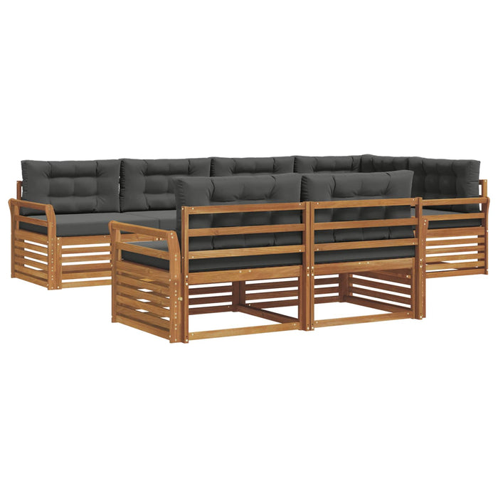 Set de canapele de exterior cu pernă 7 pcs Natural și Antracit - WALTI WALTI