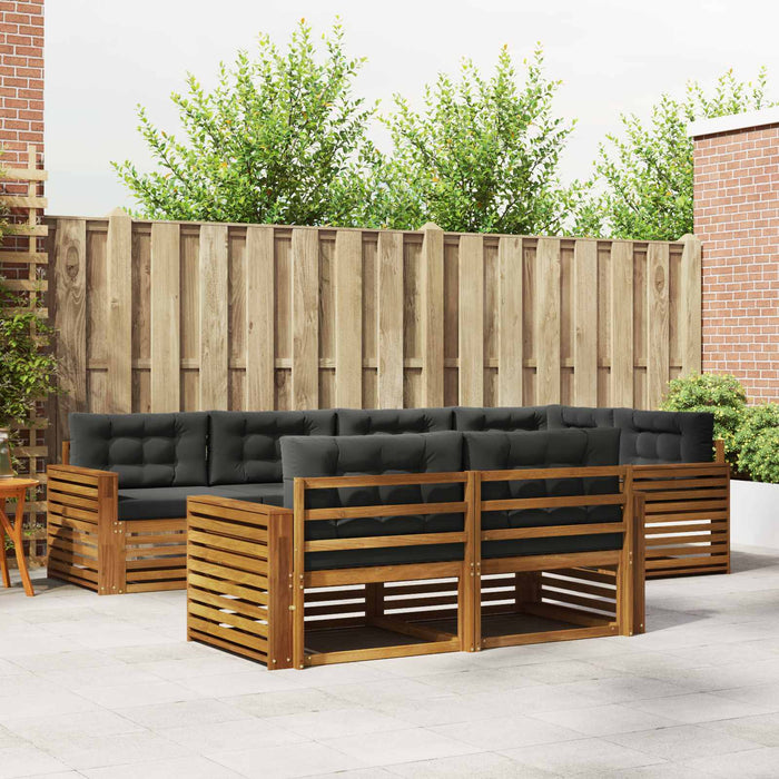 Set de canapele de exterior cu pernă 7 pcs Natural și Antracit - WALTI WALTI