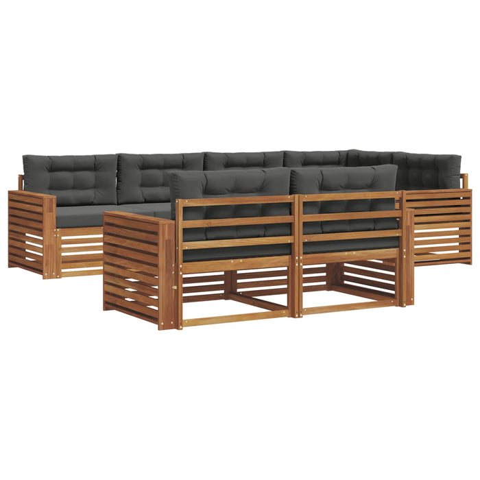 Set de canapele de exterior cu pernă 7 pcs Natural și Antracit - WALTI WALTI