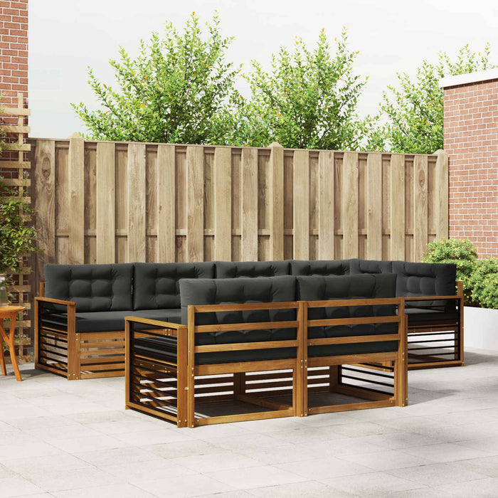 Set de canapele de exterior cu pernă 7 pcs Natural și Antracit - WALTI WALTI