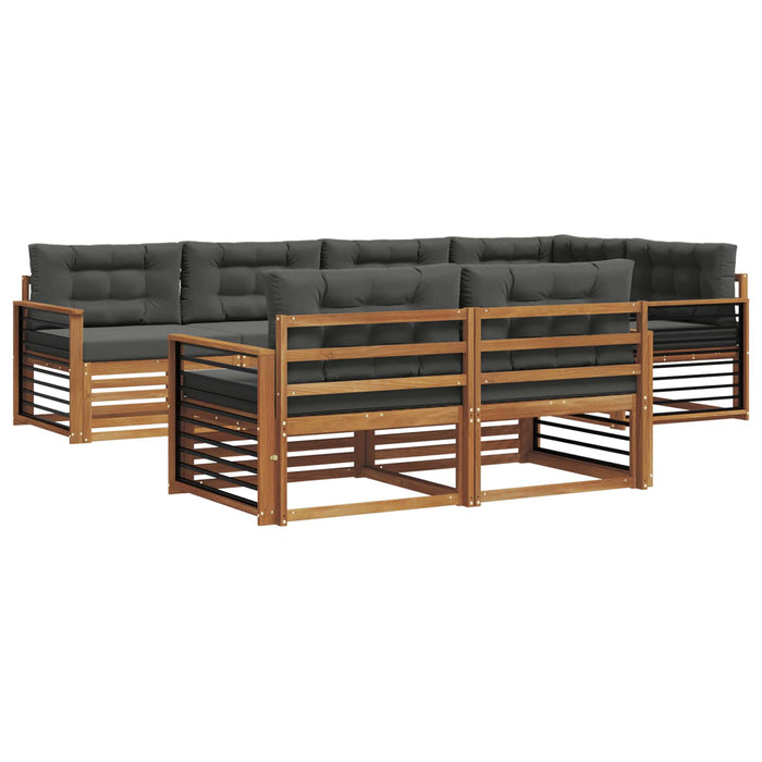 Set de canapele de exterior cu pernă 7 pcs Natural și Antracit - WALTI WALTI