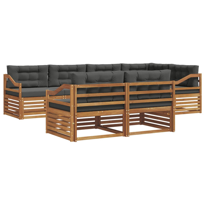 Set de canapele de exterior cu pernă 7 pcs Natural și Antracit - WALTI WALTI