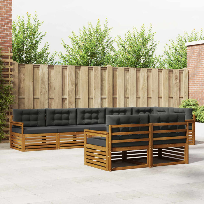 Set de canapele de exterior cu pernă 8 pcs Natural și Antracit - WALTI WALTI