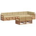 Set de canapele de exterior cu pernă 8 pcs Natural și Bej - WALTI WALTI