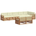 Set de canapele de exterior cu pernă 8 pcs Natural și Crem - WALTI WALTI