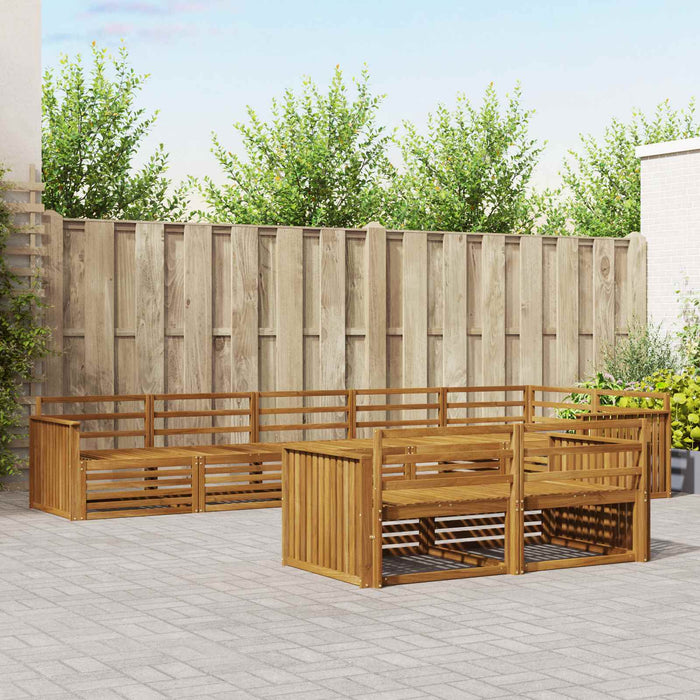 Set de canapele de exterior 8 pcs natural Lemn Solid de Acacia - WALTI WALTI