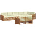 Set de canapele de exterior cu pernă 8 pcs Natural și Crem - WALTI WALTI