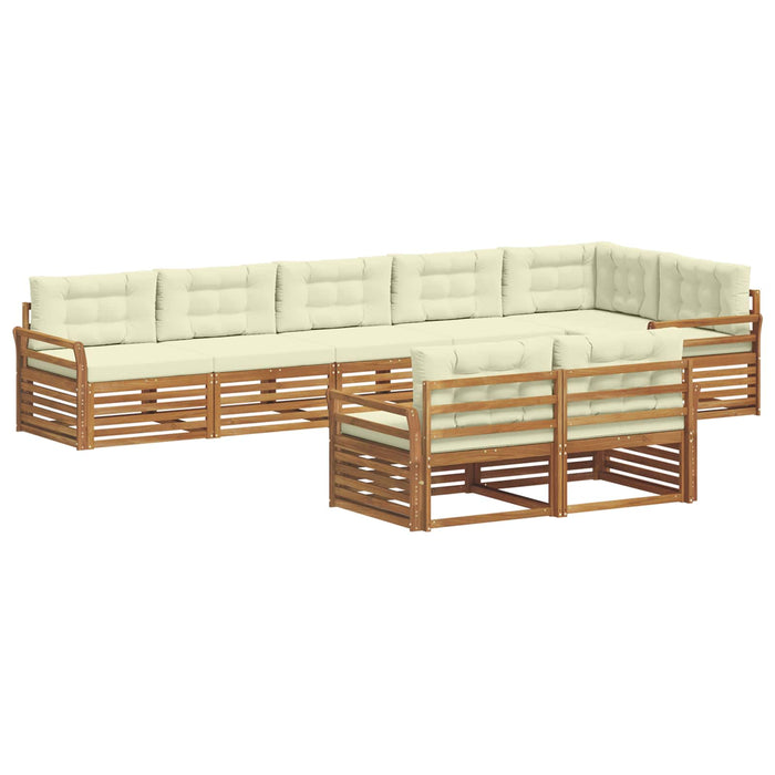 Set de canapele de exterior cu pernă 8 pcs Natural și Crem - WALTI WALTI