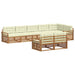 Set de canapele de exterior cu pernă 8 pcs Natural și Crem - WALTI WALTI