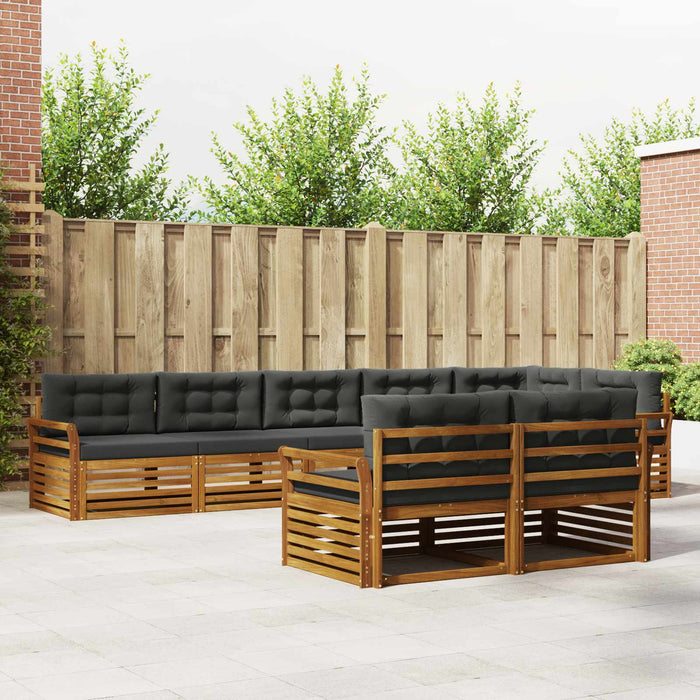 Set de canapele de exterior cu pernă 8 pcs Natural și Antracit - WALTI WALTI