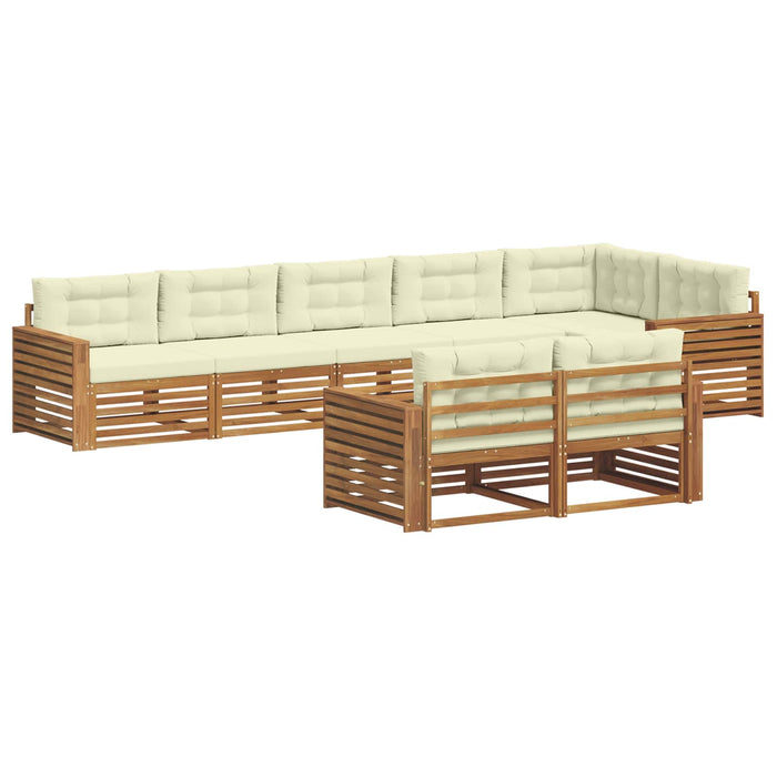 Set de canapele de exterior cu pernă 8 pcs Natural și Crem - WALTI WALTI