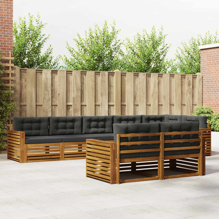 Set de canapele de exterior cu pernă 8 pcs Natural și Antracit - WALTI WALTI