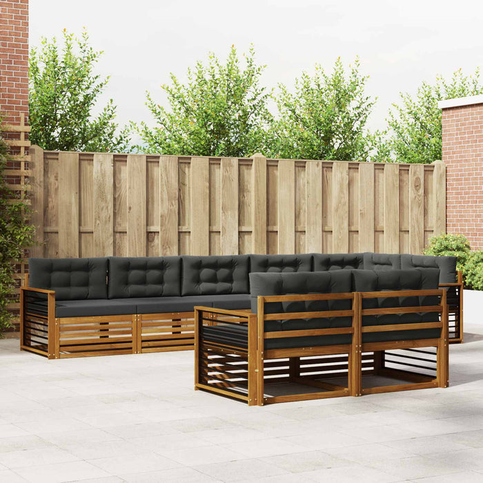 Set de canapele de exterior cu pernă 8 pcs Natural și Antracit - WALTI WALTI