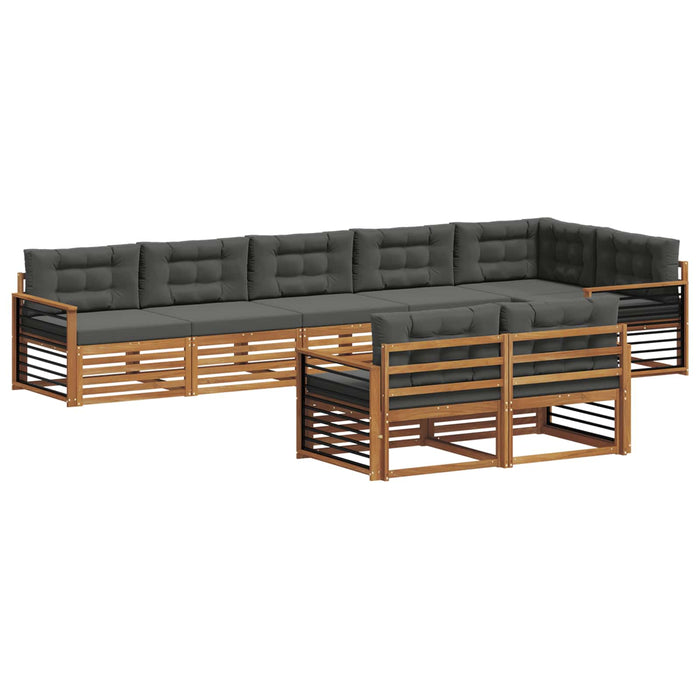 Set de canapele de exterior cu pernă 8 pcs Natural și Antracit - WALTI WALTI