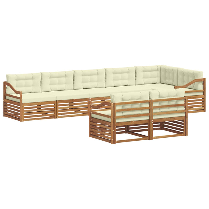 Set de canapele de exterior cu pernă 8 pcs Natural și Crem - WALTI WALTI