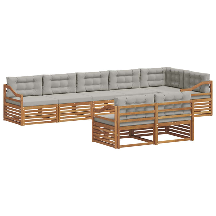 Set de canapele de exterior 8 pcs Gri natural și deschis - WALTI WALTI