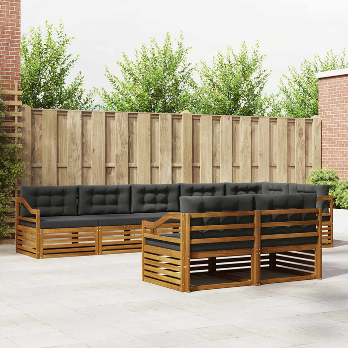 Set de canapele de exterior cu pernă 8 pcs Natural și Antracit - WALTI WALTI