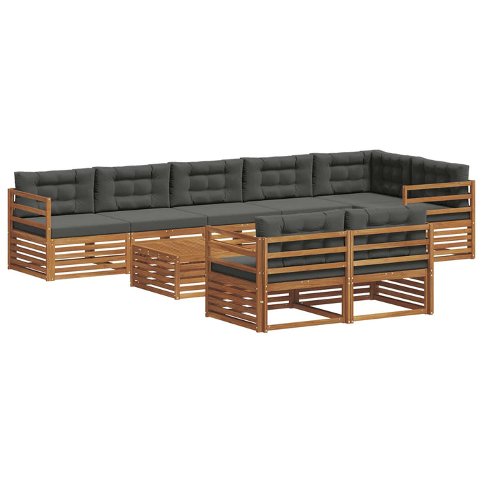 Set de canapele de exterior cu pernă 9 pcs Natural și Antracit - WALTI WALTI